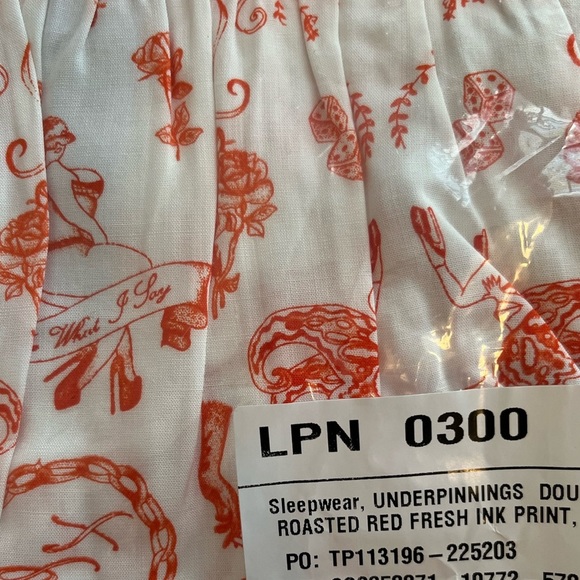 Savage X Fenty Roasted Red Fresh Ink Underpinnings Babydoll Slip - Picture 9 of 15